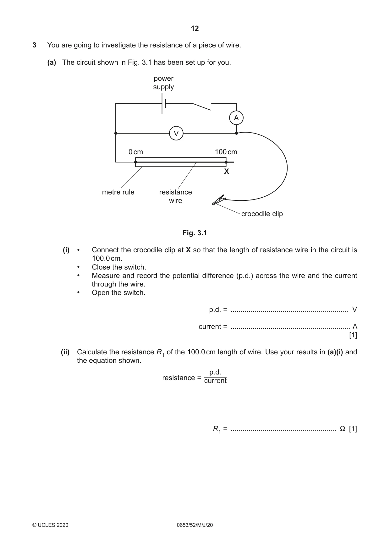 Cambridge IGCSE Science - Combined 0653 2020 May/June Paper 5 · Variant 2 question paper, page 12 of 16