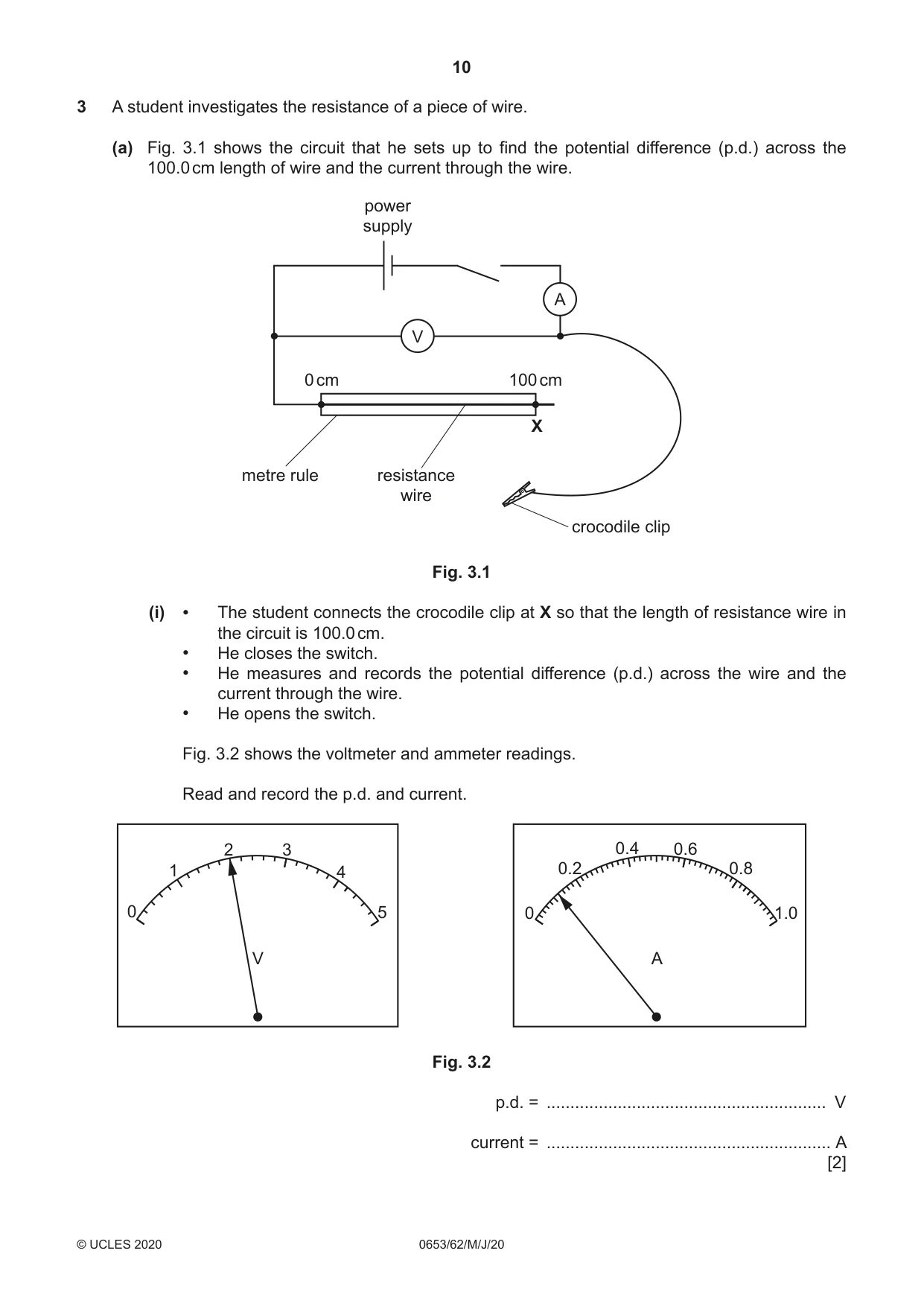 Cambridge IGCSE Science - Combined 0653 2020 May/June Paper 6 · Variant 2 question paper, page 10 of 16
