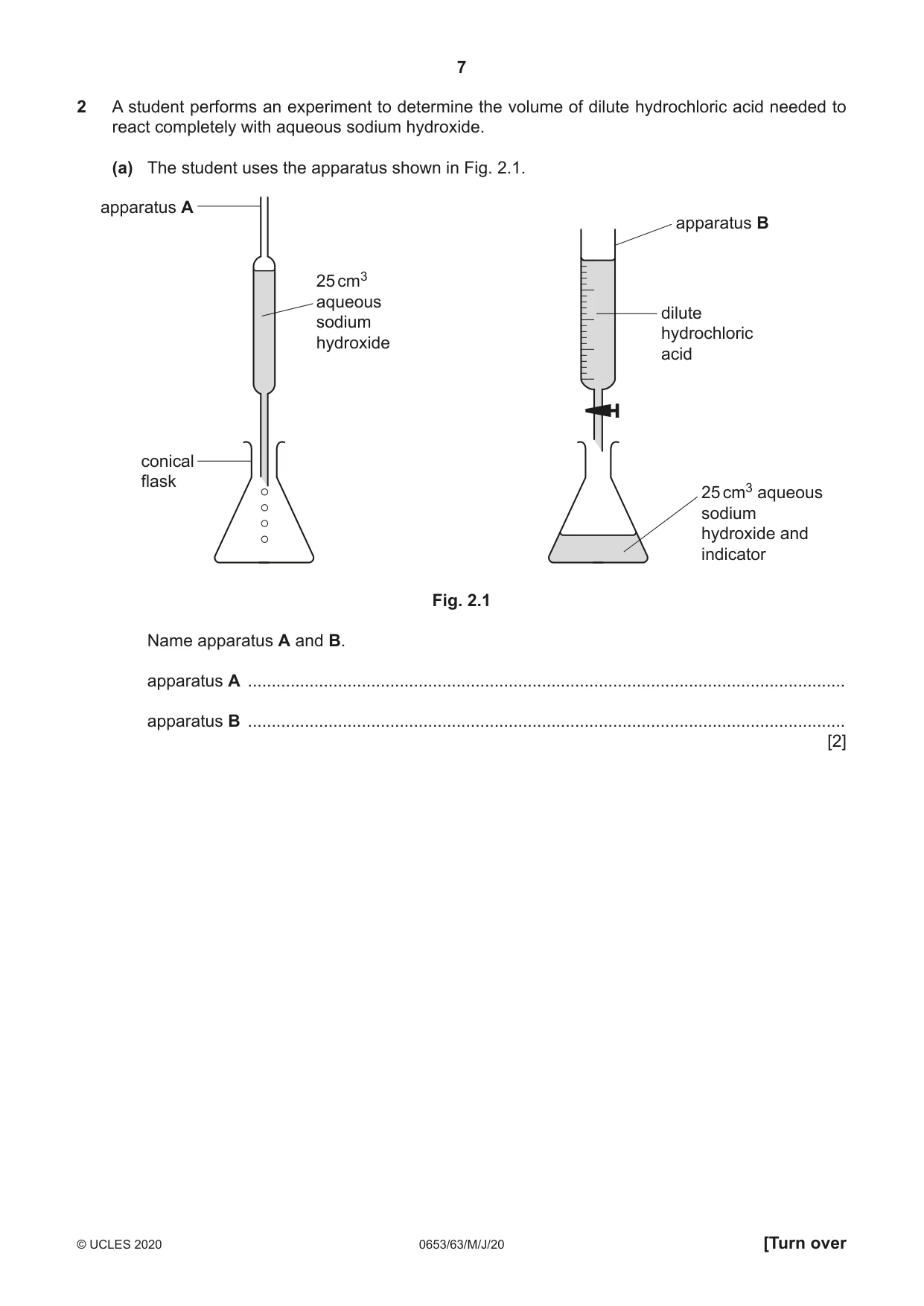 Cambridge IGCSE Science - Combined 0653 2020 May/June Paper 6 · Variant 3 question paper, page 7 of 16