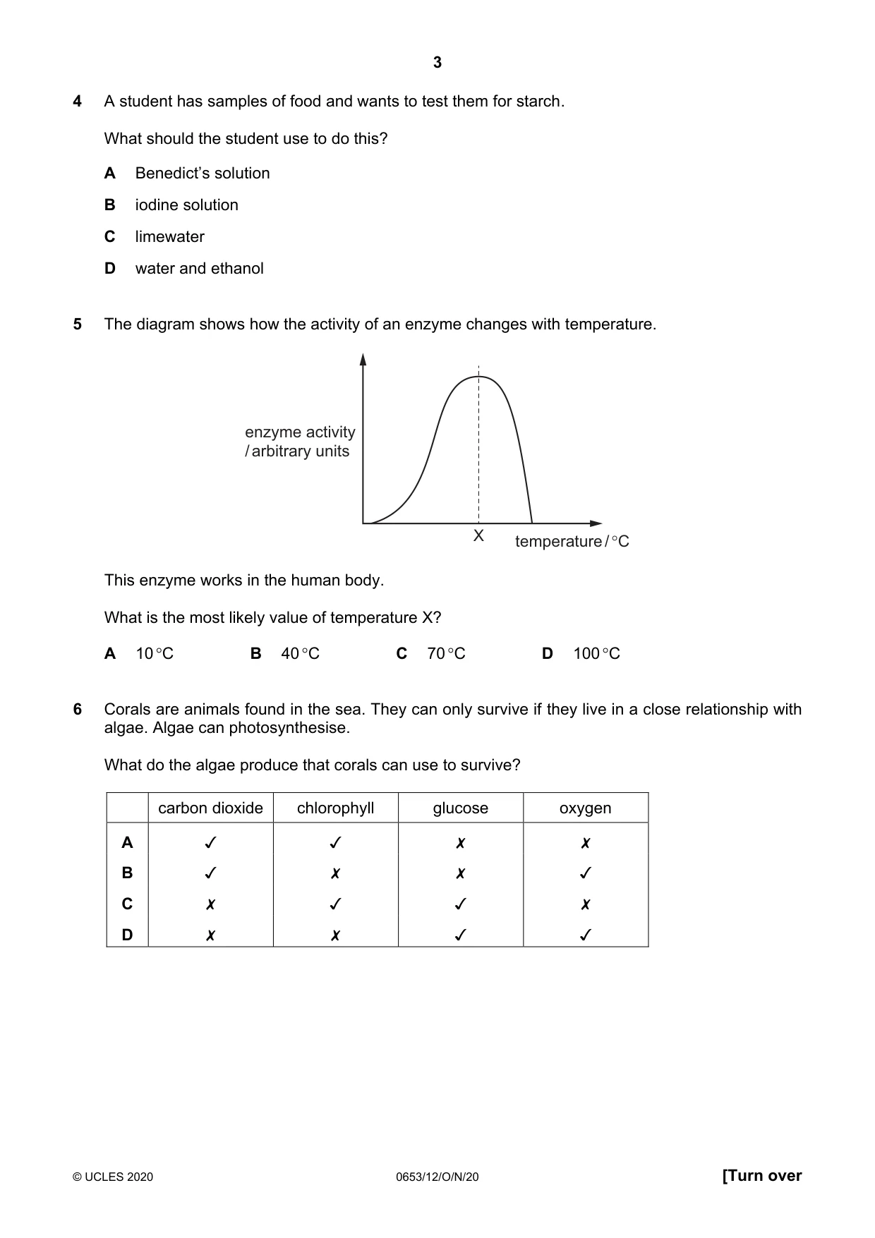 Cambridge IGCSE Science - Combined 0653 2020 Oct/Nov Paper 1 · Variant 2 question paper, page 3 of 16