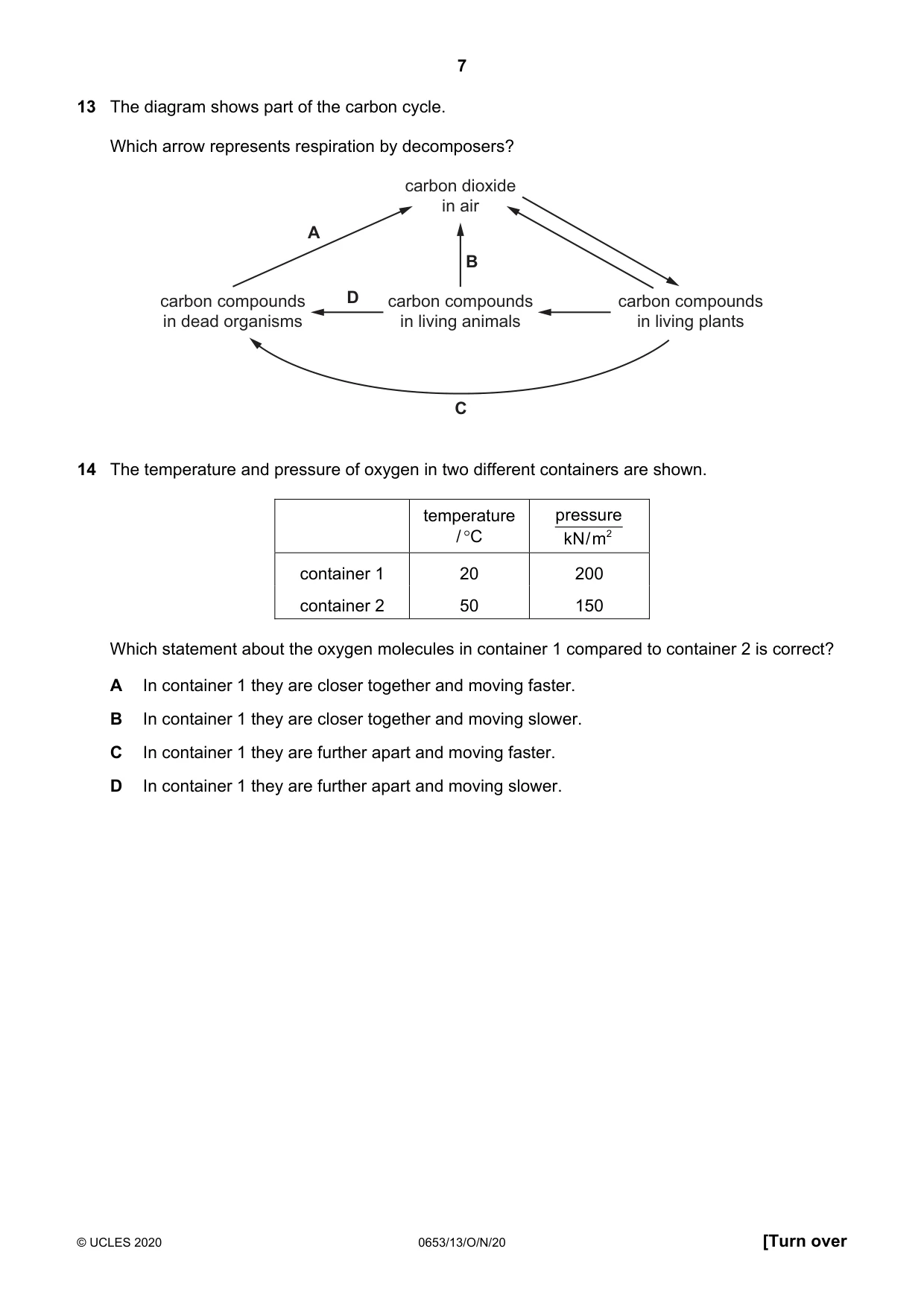 Cambridge IGCSE Science - Combined 0653 2020 Oct/Nov Paper 1 · Variant 3 question paper, page 7 of 20