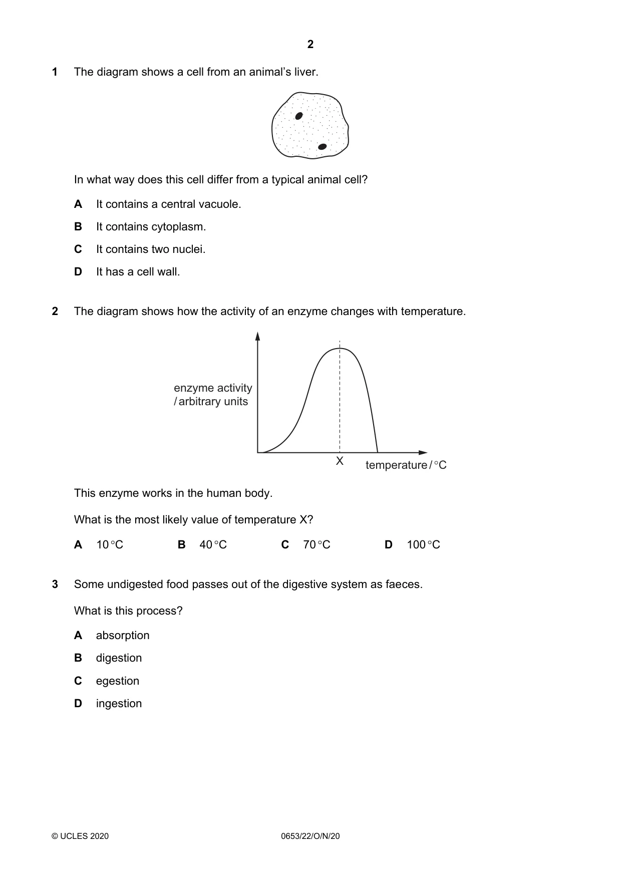 Cambridge IGCSE Science - Combined 0653 2020 Oct/Nov Paper 2 · Variant 2 question paper, page 2 of 16