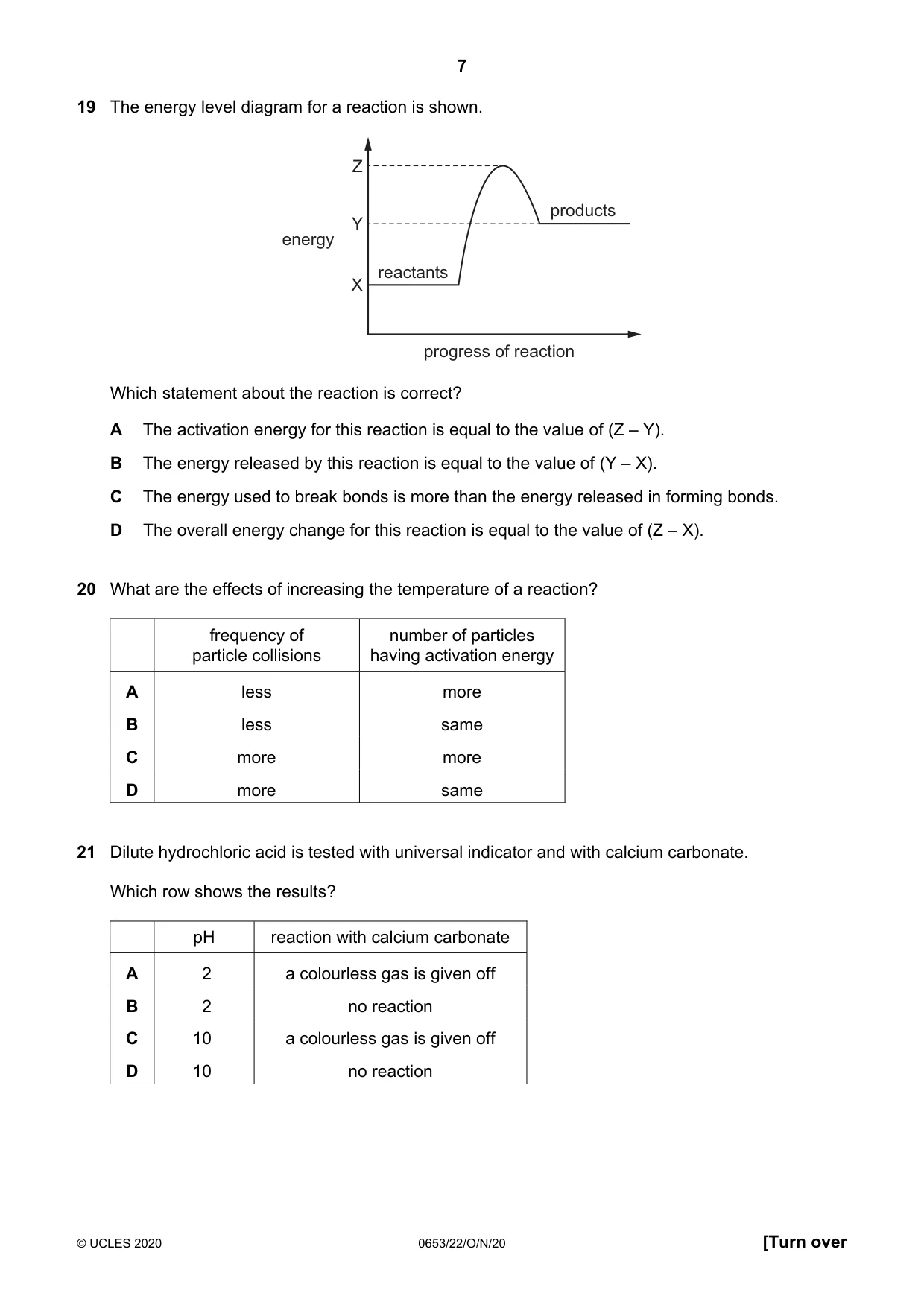 Cambridge IGCSE Science - Combined 0653 2020 Oct/Nov Paper 2 · Variant 2 question paper, page 7 of 16