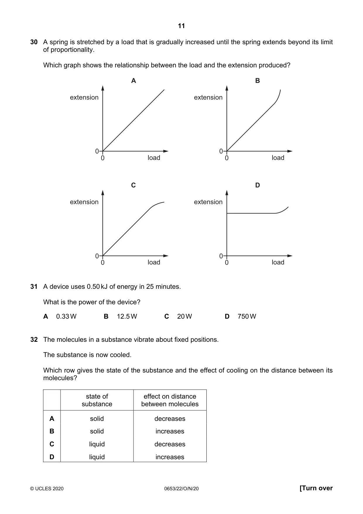 Cambridge IGCSE Science - Combined 0653 2020 Oct/Nov Paper 2 · Variant 2 question paper, page 11 of 16