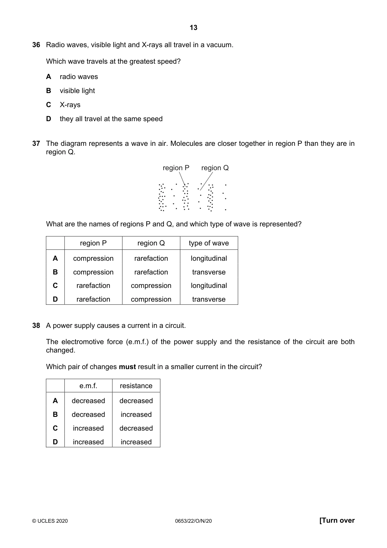 Cambridge IGCSE Science - Combined 0653 2020 Oct/Nov Paper 2 · Variant 2 question paper, page 13 of 16