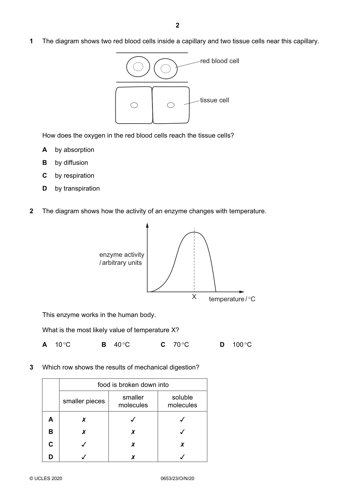 Cambridge IGCSE Science - Combined 0653 2020 Oct/Nov Paper 2 · Variant 3 question paper, page 2 of 16