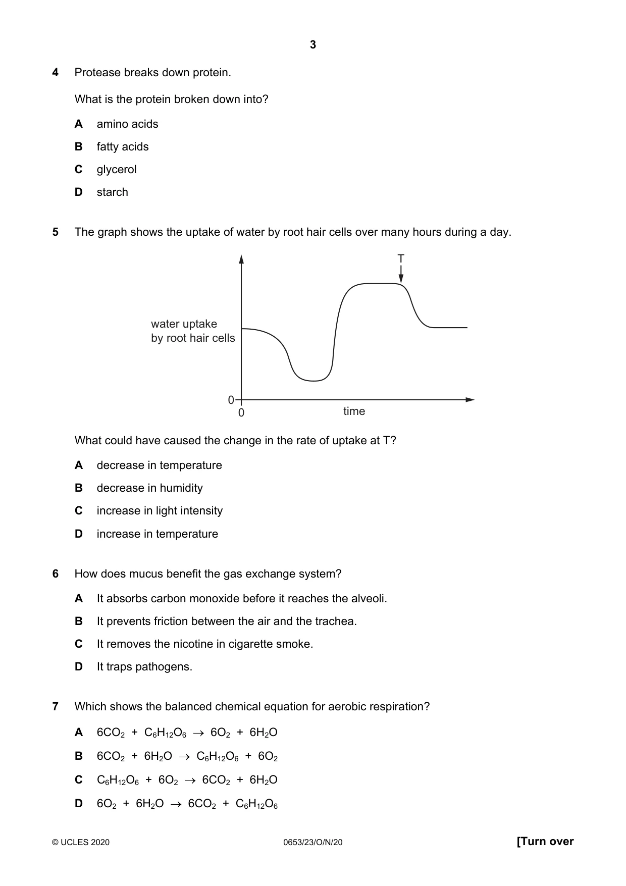 Cambridge IGCSE Science - Combined 0653 2020 Oct/Nov Paper 2 · Variant 3 question paper, page 3 of 16