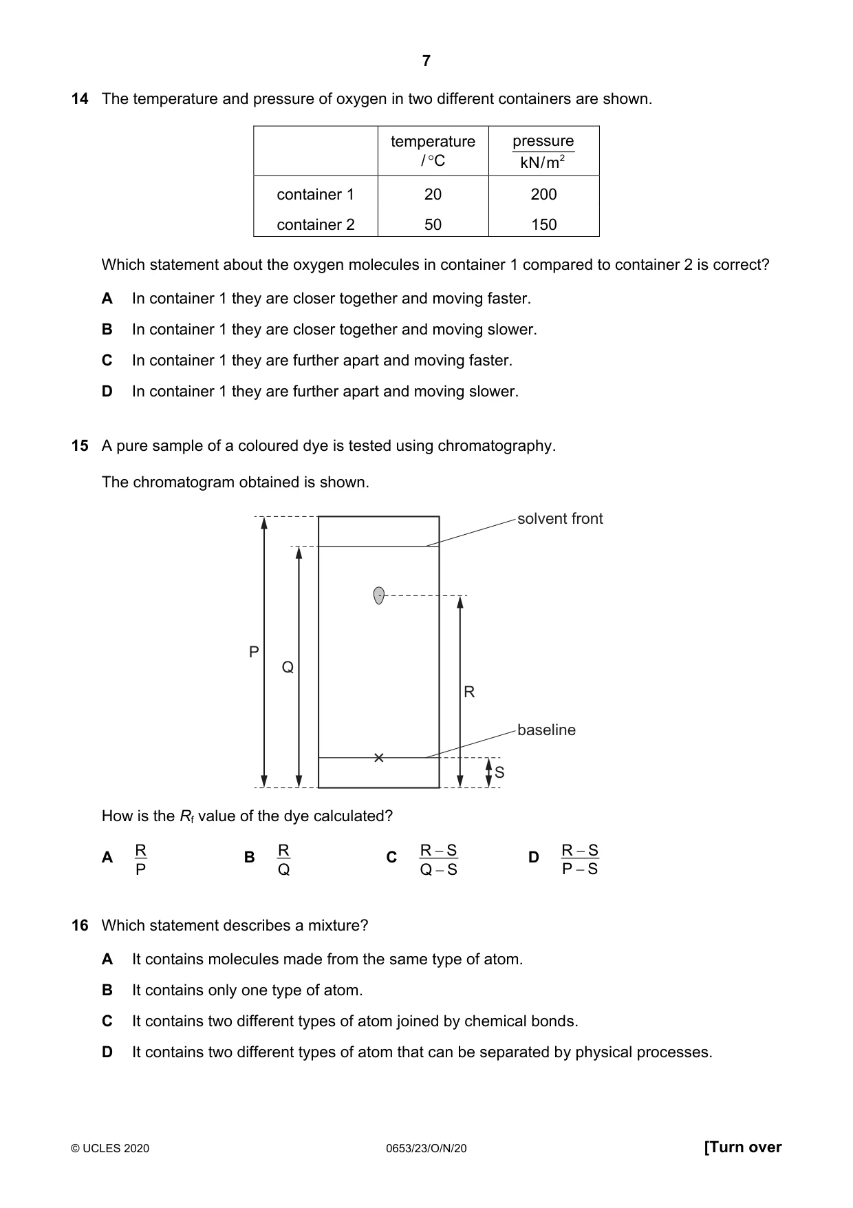 Cambridge IGCSE Science - Combined 0653 2020 Oct/Nov Paper 2 · Variant 3 question paper, page 7 of 16