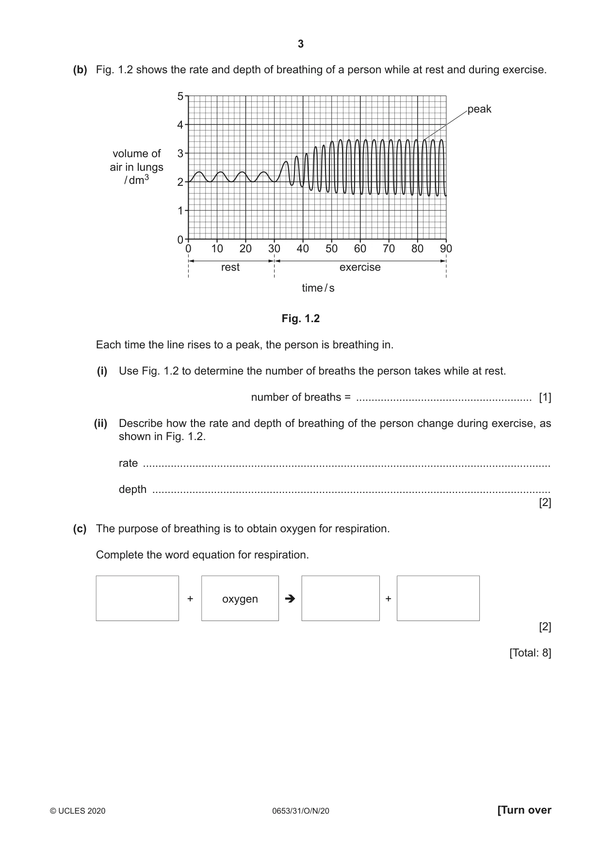 Cambridge IGCSE Science - Combined 0653 2020 Oct/Nov Paper 3 · Variant 1 question paper, page 3 of 20