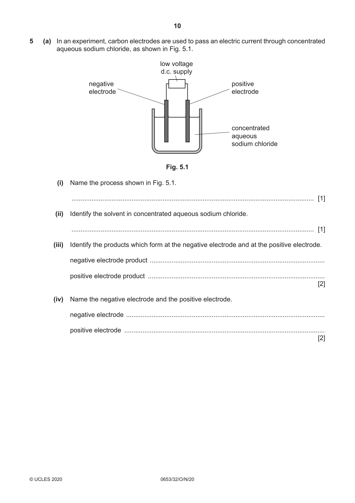 Cambridge IGCSE Science - Combined 0653 2020 Oct/Nov Paper 3 · Variant 2 question paper, page 10 of 20