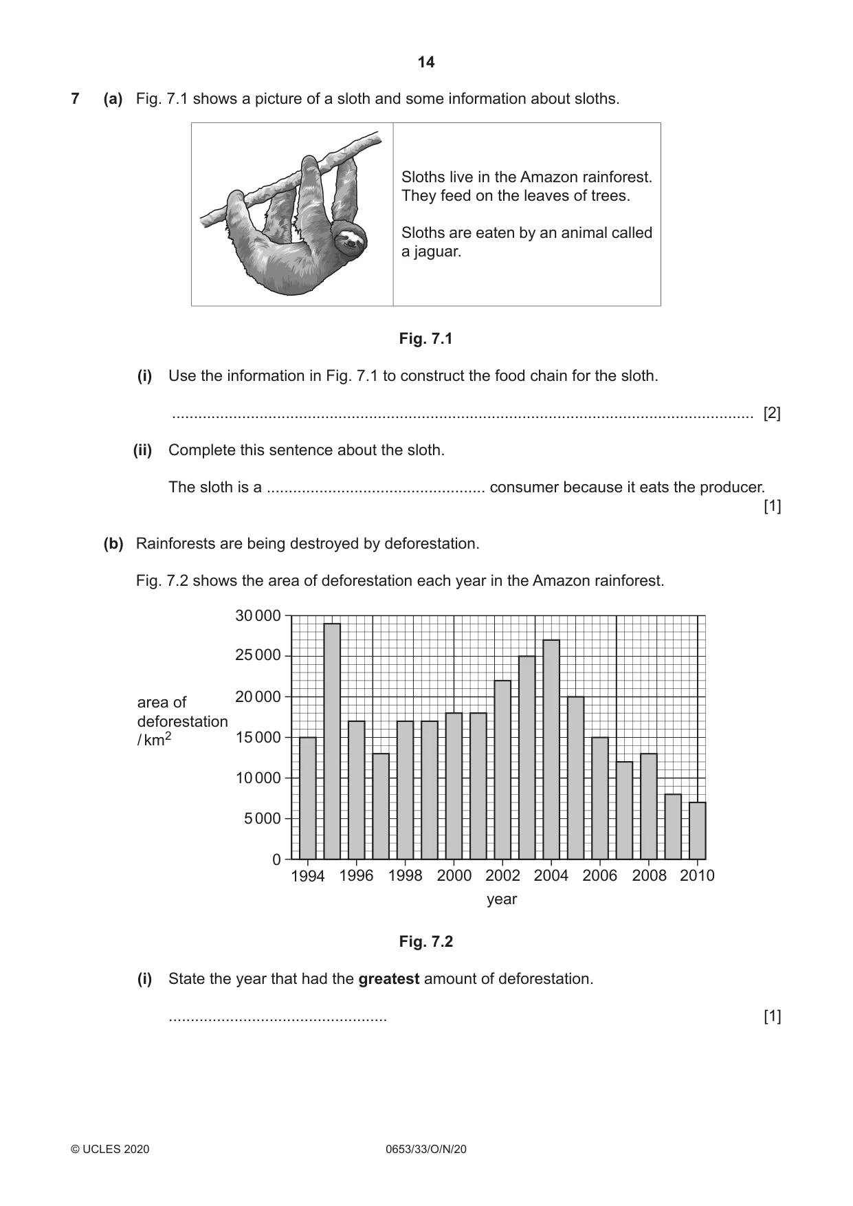 Cambridge IGCSE Science - Combined 0653 2020 Oct/Nov Paper 3 · Variant 3 question paper, page 14 of 20