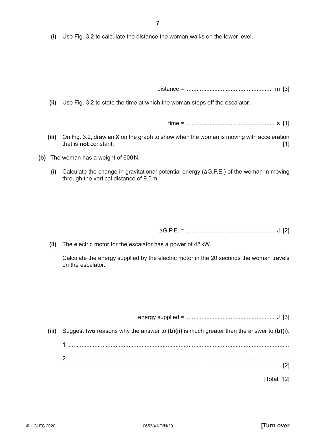 Cambridge IGCSE Science - Combined 0653 2020 Oct/Nov Paper 4 · Variant 1 question paper, page 7 of 20