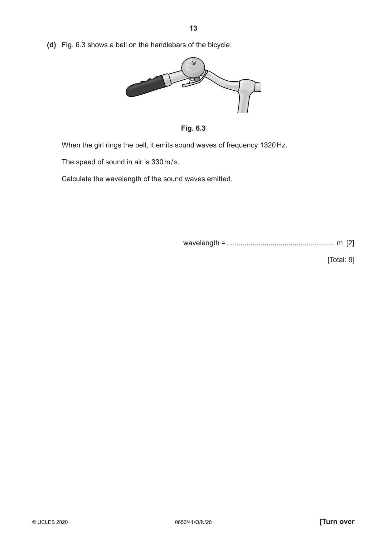 Cambridge IGCSE Science - Combined 0653 2020 Oct/Nov Paper 4 · Variant 1 question paper, page 13 of 20