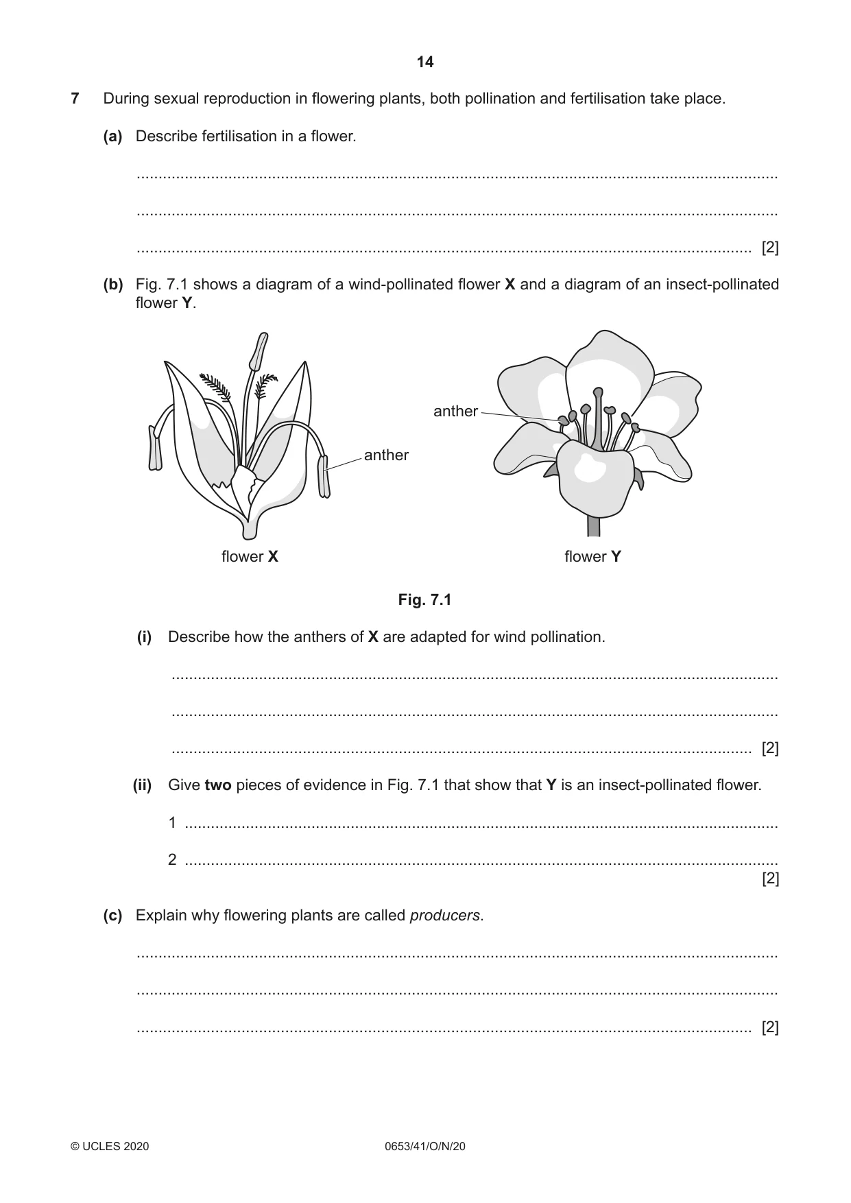 Cambridge IGCSE Science - Combined 0653 2020 Oct/Nov Paper 4 · Variant 1 question paper, page 14 of 20