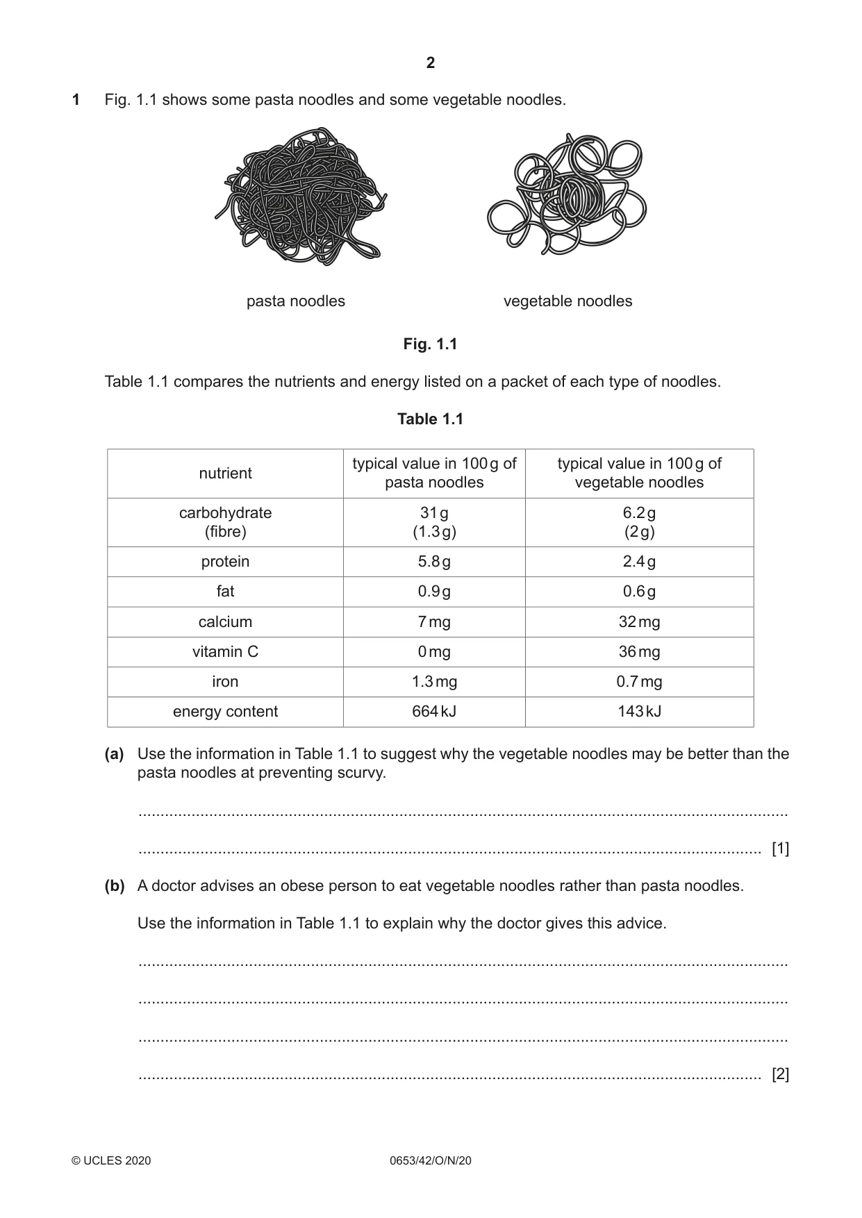 Cambridge IGCSE Science - Combined 0653 2020 Oct/Nov Paper 4 · Variant 2 question paper, page 2 of 24