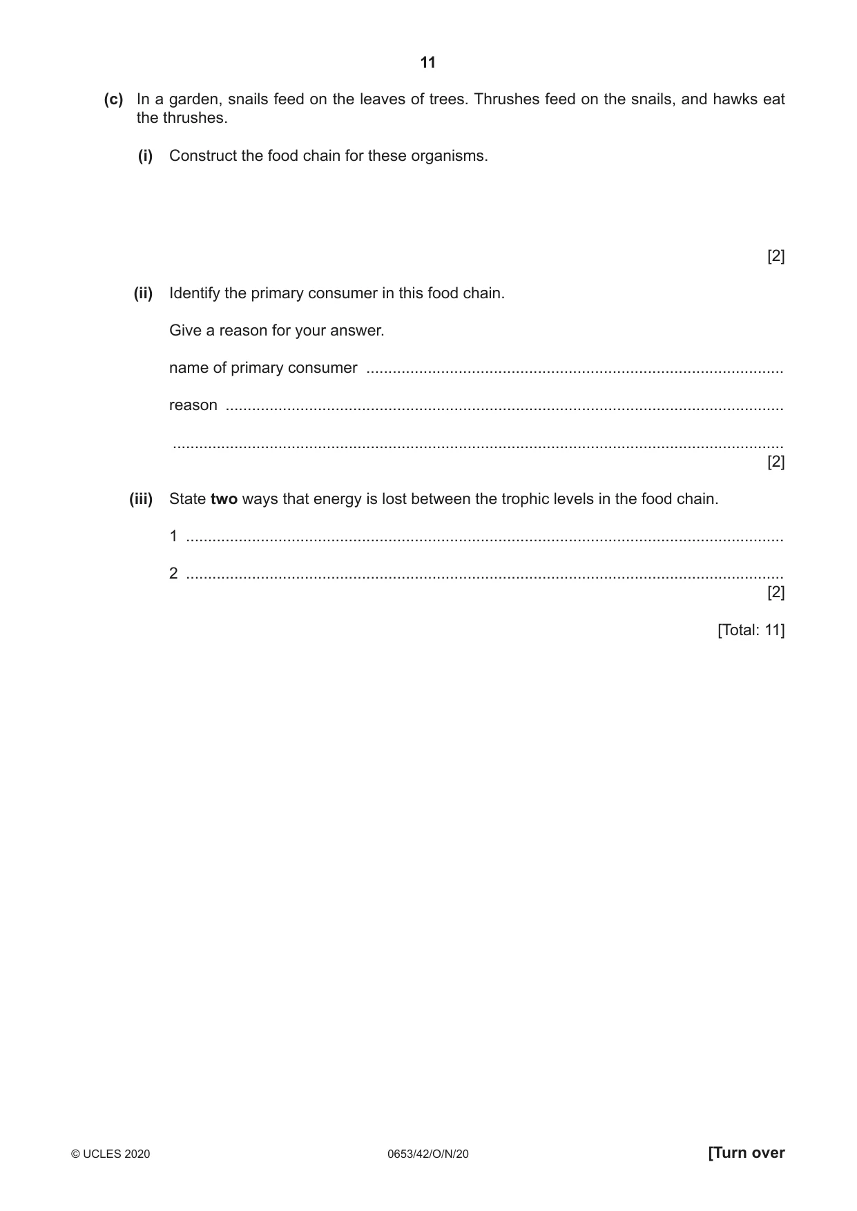 Cambridge IGCSE Science - Combined 0653 2020 Oct/Nov Paper 4 · Variant 2 question paper, page 11 of 24