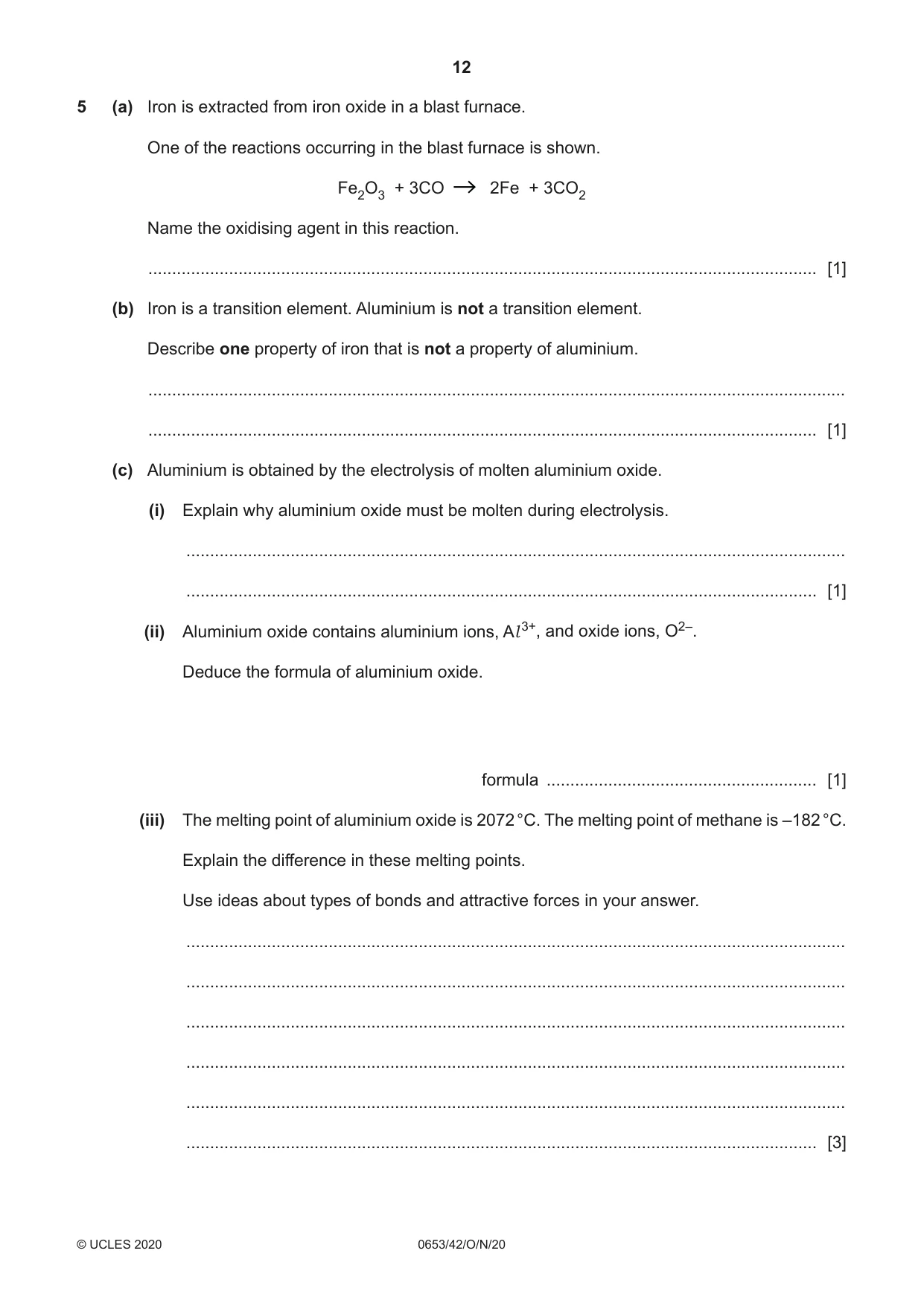 Cambridge IGCSE Science - Combined 0653 2020 Oct/Nov Paper 4 · Variant 2 question paper, page 12 of 24