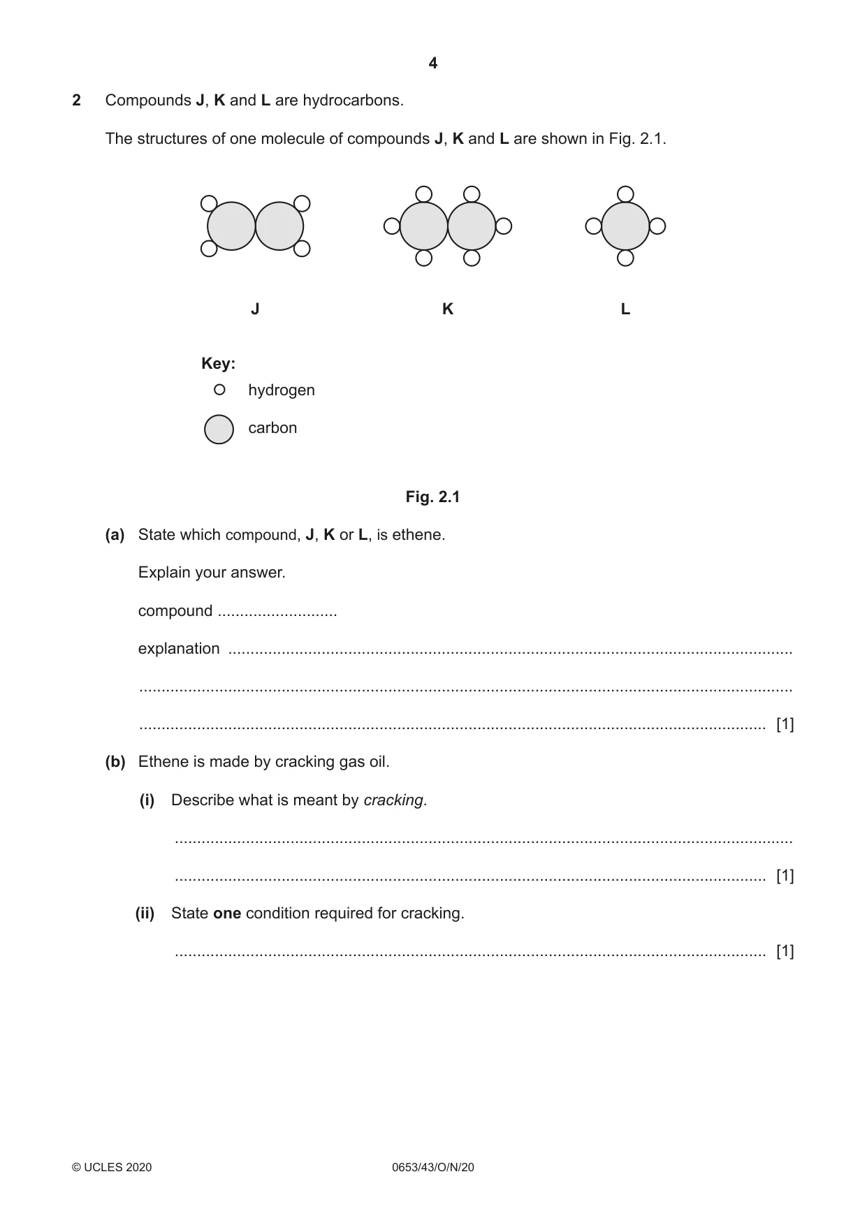 Cambridge IGCSE Science - Combined 0653 2020 Oct/Nov Paper 4 · Variant 3 question paper, page 4 of 24