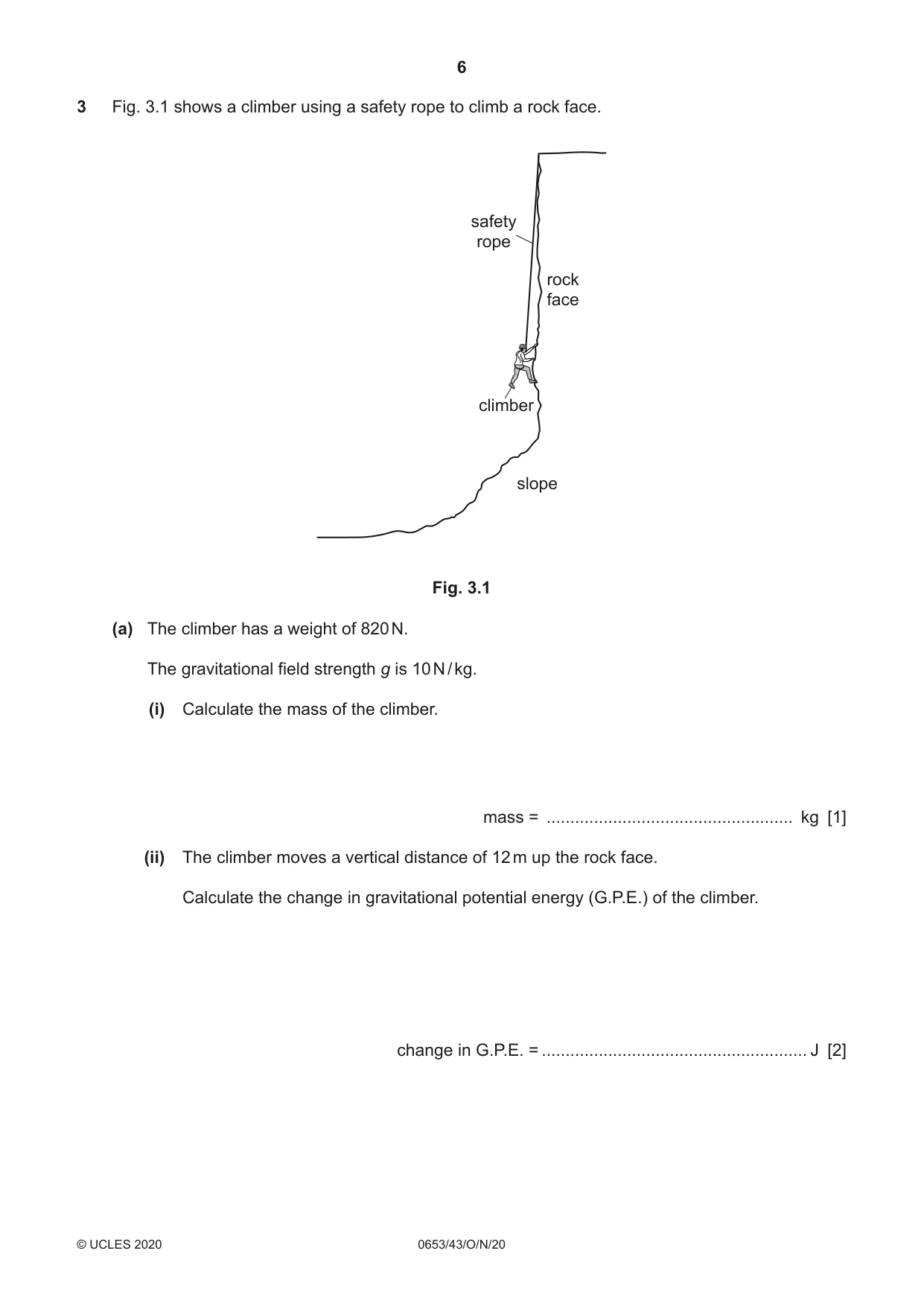 Cambridge IGCSE Science - Combined 0653 2020 Oct/Nov Paper 4 · Variant 3 question paper, page 6 of 24