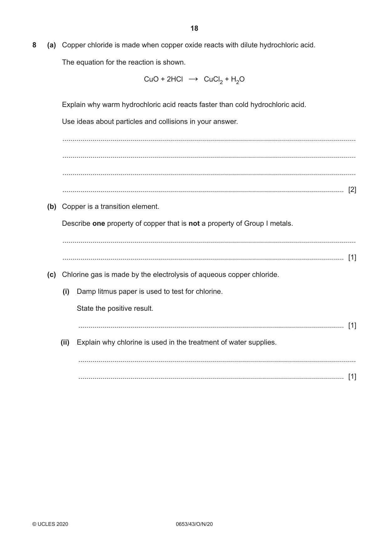 Cambridge IGCSE Science - Combined 0653 2020 Oct/Nov Paper 4 · Variant 3 question paper, page 18 of 24