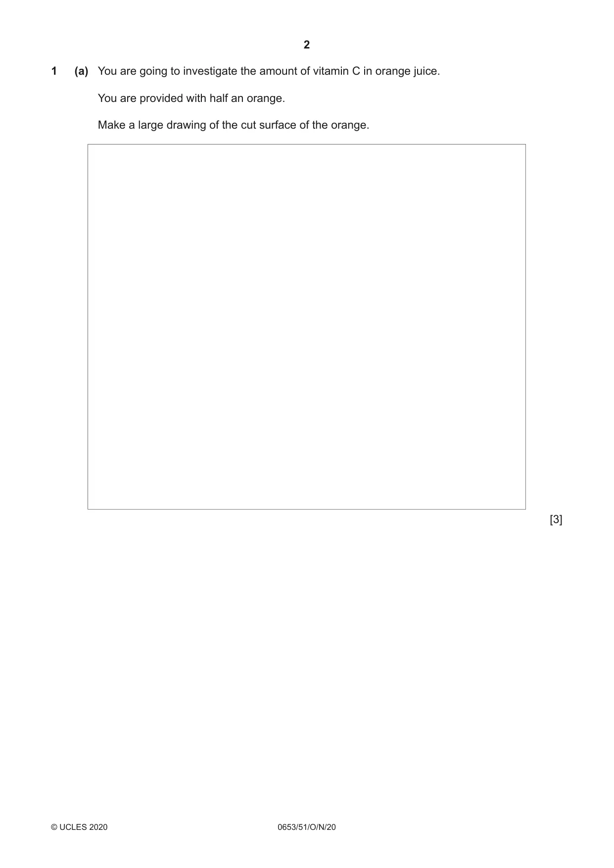 Cambridge IGCSE Science - Combined 0653 2020 Oct/Nov Paper 5 · Variant 1 question paper, page 2 of 16