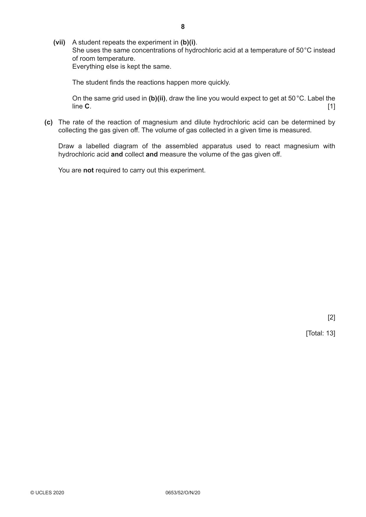 Cambridge IGCSE Science - Combined 0653 2020 Oct/Nov Paper 5 · Variant 2 question paper, page 8 of 16