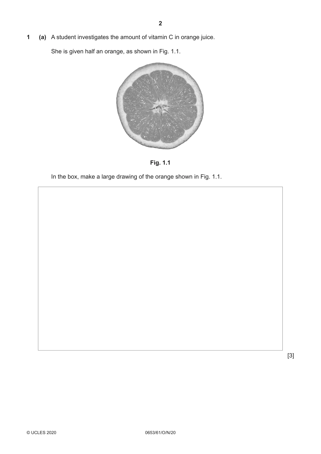 Cambridge IGCSE Science - Combined 0653 2020 Oct/Nov Paper 6 · Variant 1 question paper, page 2 of 16