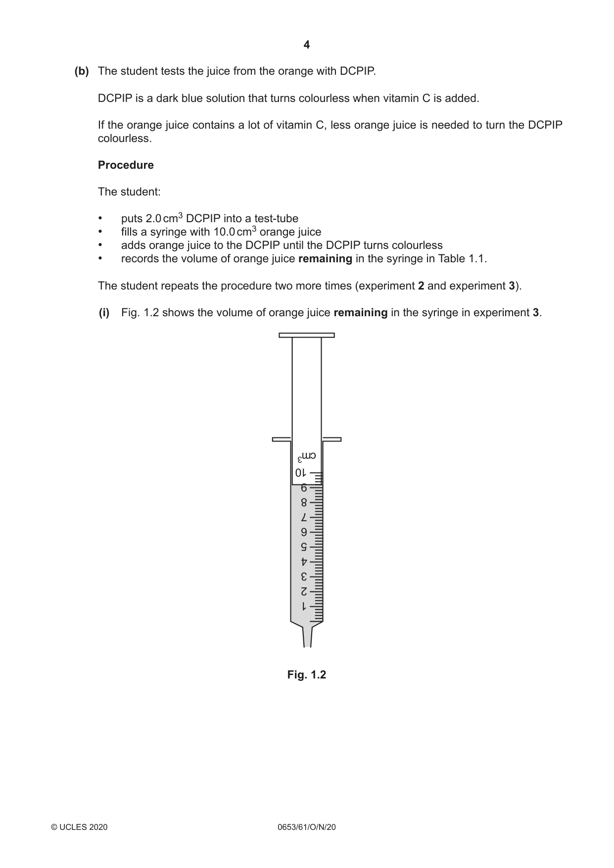 Cambridge IGCSE Science - Combined 0653 2020 Oct/Nov Paper 6 · Variant 1 question paper, page 4 of 16