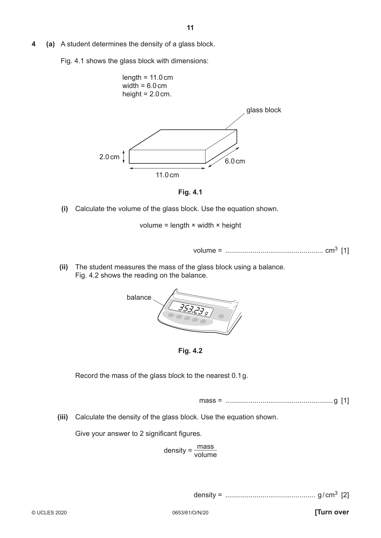 Cambridge IGCSE Science - Combined 0653 2020 Oct/Nov Paper 6 · Variant 1 question paper, page 11 of 16