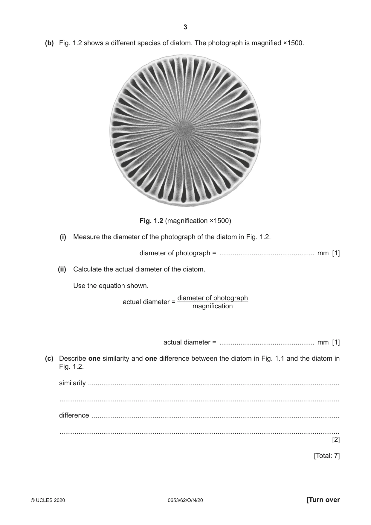 Cambridge IGCSE Science - Combined 0653 2020 Oct/Nov Paper 6 · Variant 2 question paper, page 3 of 16