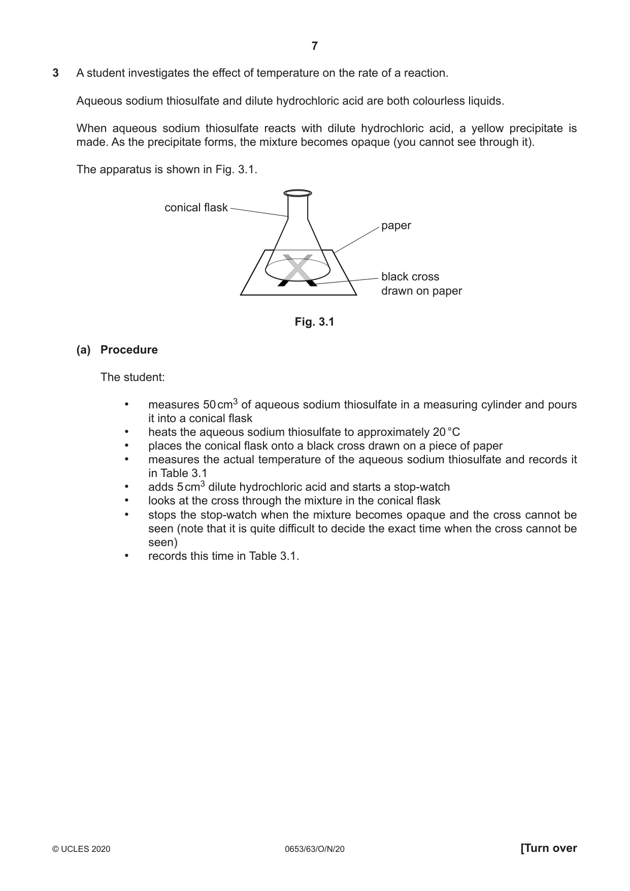 Cambridge IGCSE Science - Combined 0653 2020 Oct/Nov Paper 6 · Variant 3 question paper, page 7 of 16
