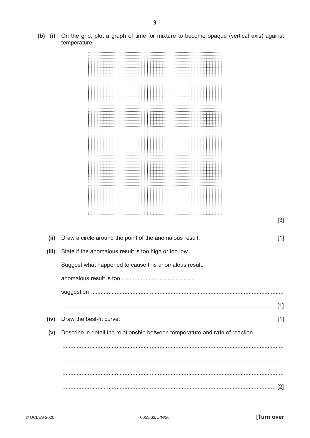 Cambridge IGCSE Science - Combined 0653 2020 Oct/Nov Paper 6 · Variant 3 question paper, page 9 of 16