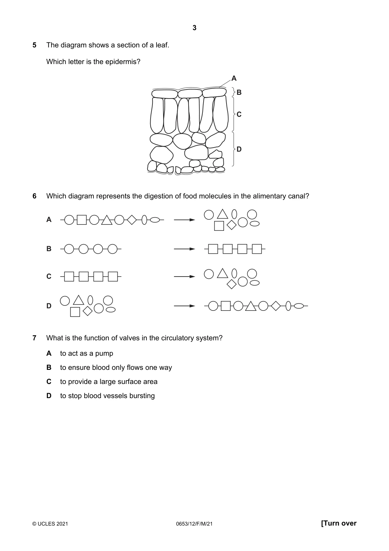 Cambridge IGCSE Science - Combined 0653 2021 Feb/March Paper 1 · Variant 2 question paper, page 3 of 16