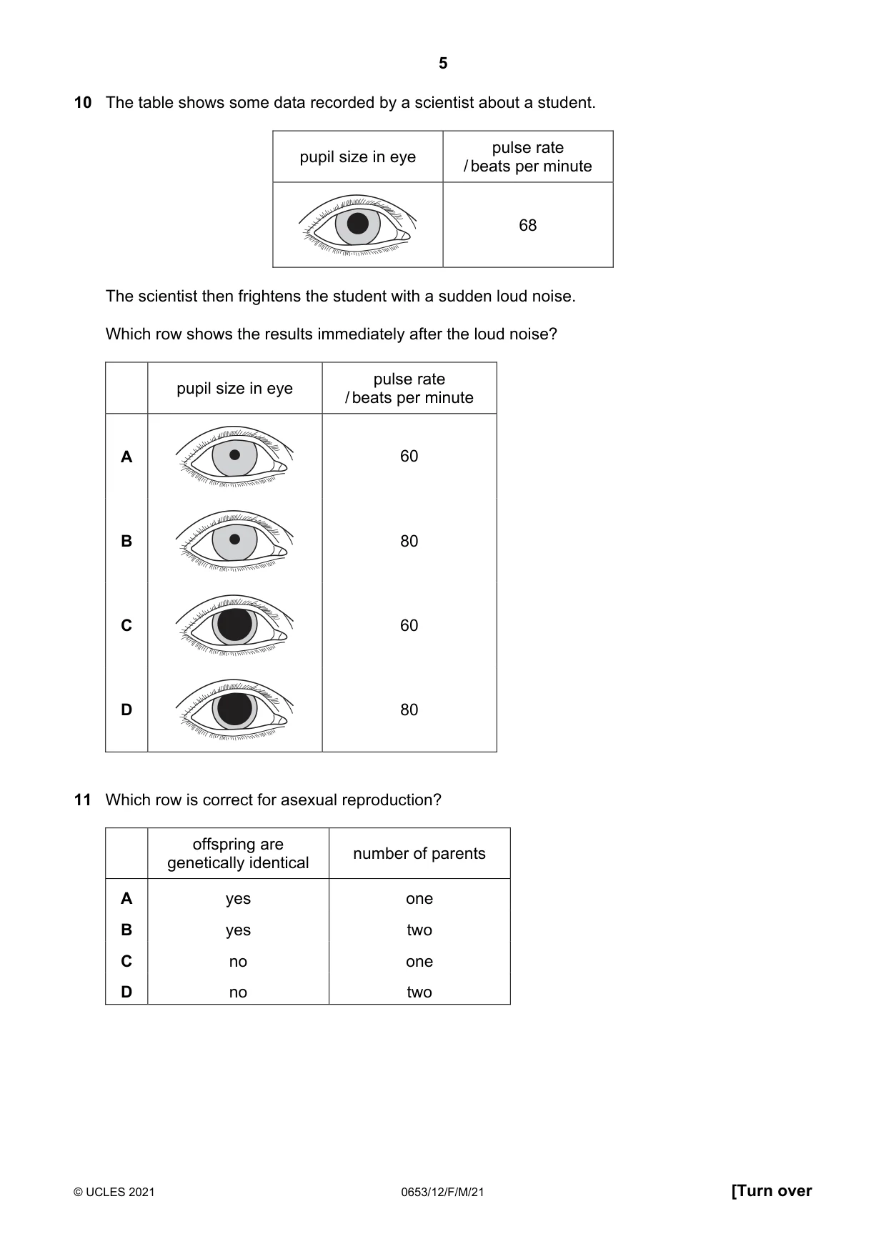 Cambridge IGCSE Science - Combined 0653 2021 Feb/March Paper 1 · Variant 2 question paper, page 5 of 16