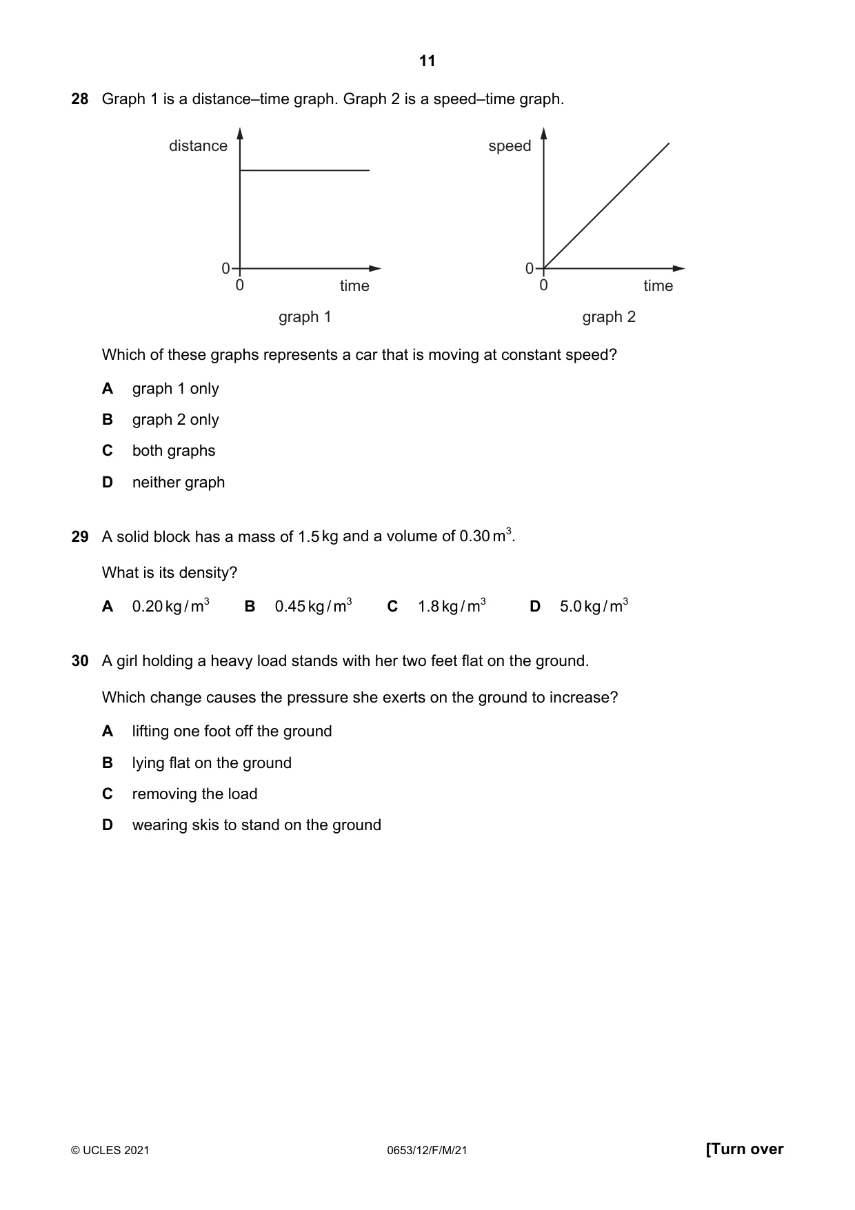 Cambridge IGCSE Science - Combined 0653 2021 Feb/March Paper 1 · Variant 2 question paper, page 11 of 16