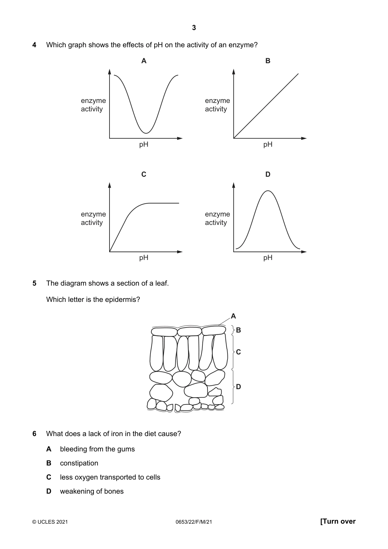 Cambridge IGCSE Science - Combined 0653 2021 Feb/March Paper 2 · Variant 2 question paper, page 3 of 20