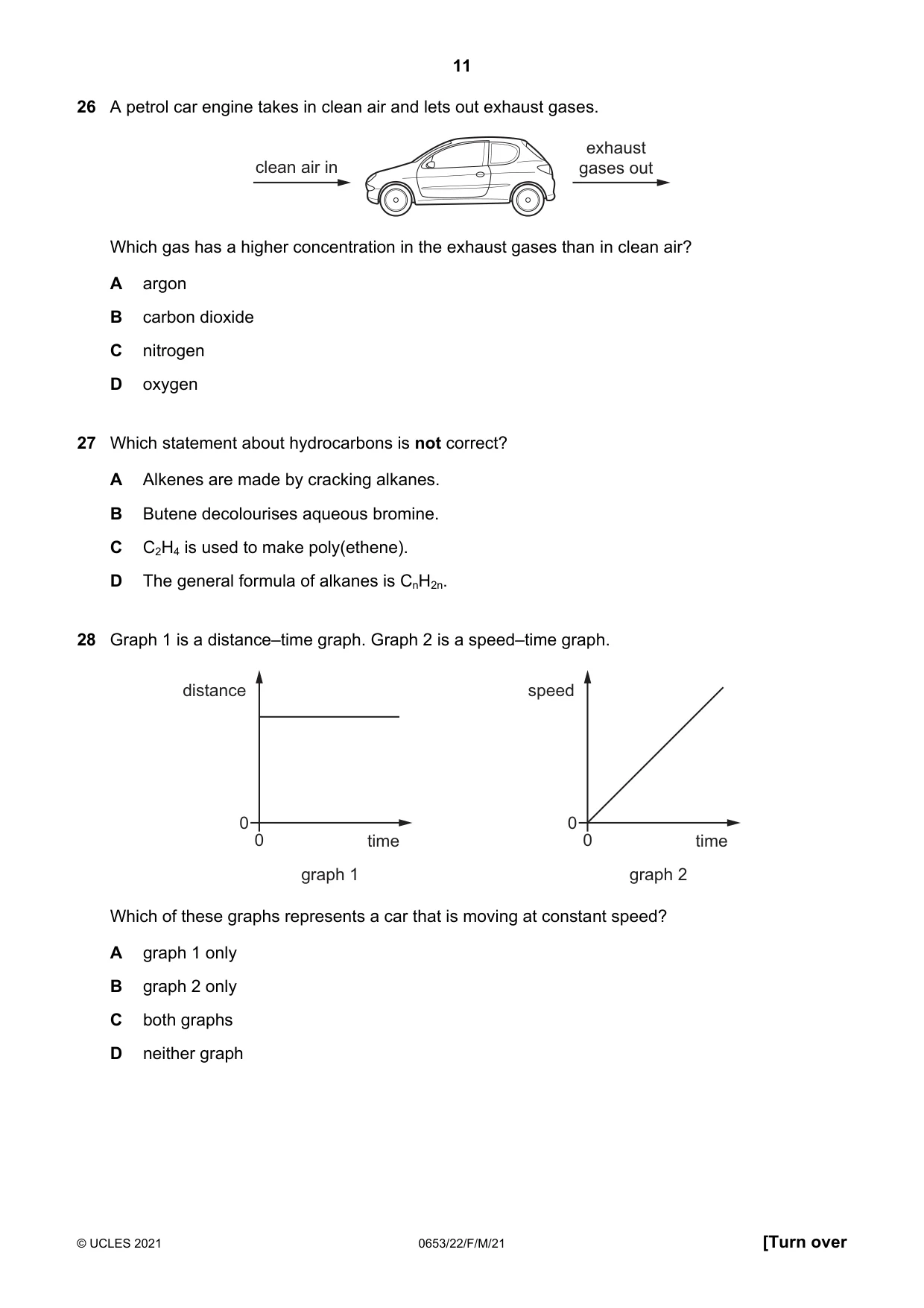 Cambridge IGCSE Science - Combined 0653 2021 Feb/March Paper 2 · Variant 2 question paper, page 11 of 20