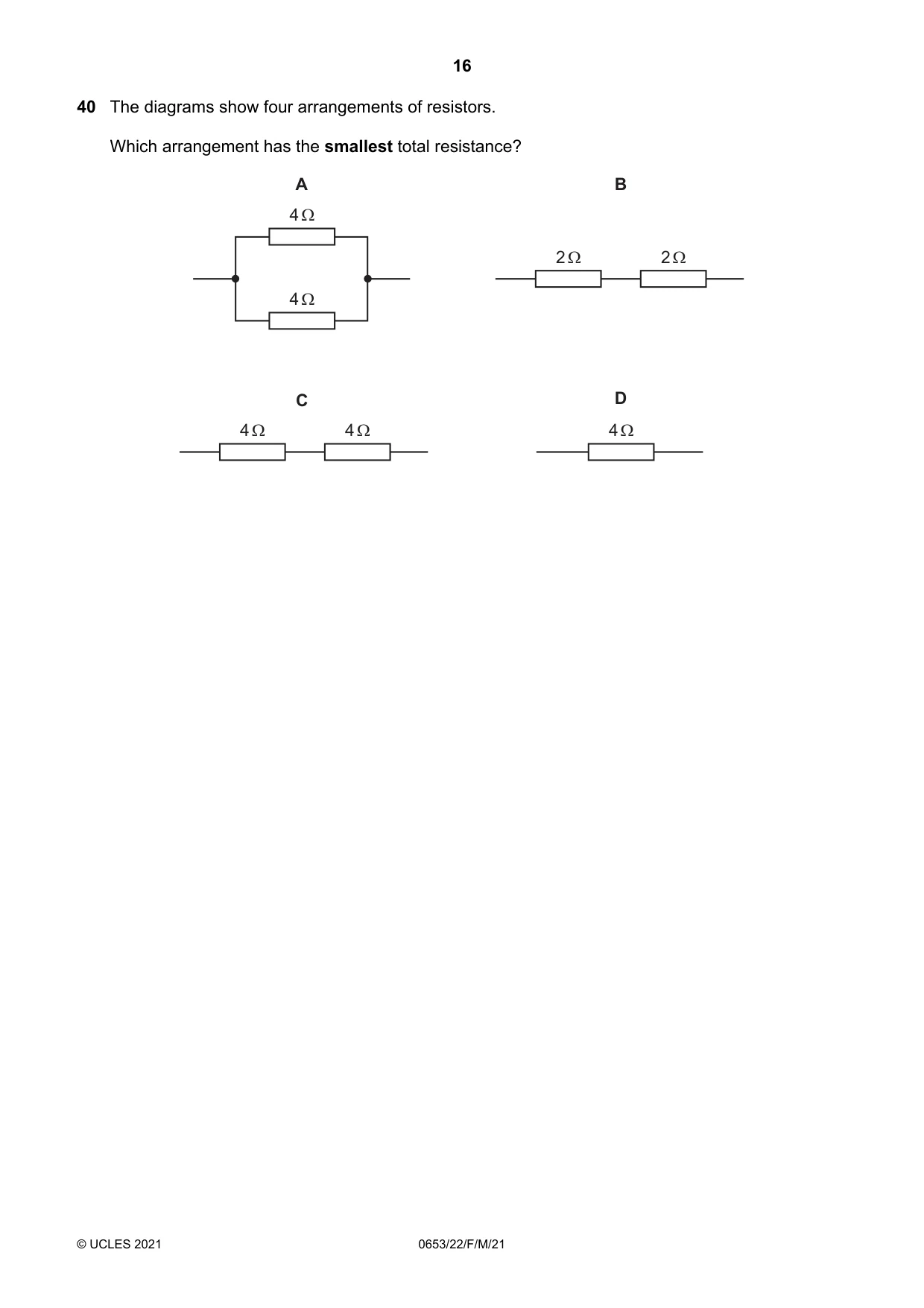 Cambridge IGCSE Science - Combined 0653 2021 Feb/March Paper 2 · Variant 2 question paper, page 16 of 20