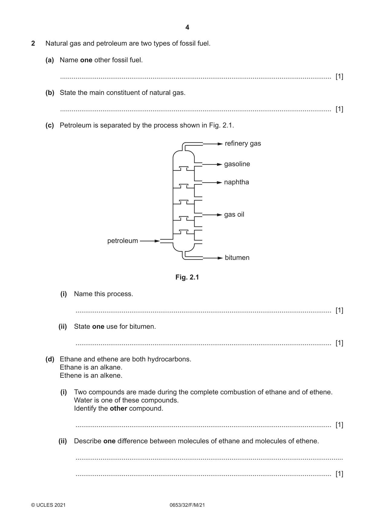Cambridge IGCSE Science - Combined 0653 2021 Feb/March Paper 3 · Variant 2 question paper, page 4 of 24