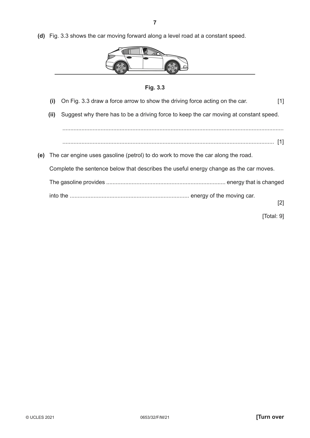 Cambridge IGCSE Science - Combined 0653 2021 Feb/March Paper 3 · Variant 2 question paper, page 7 of 24