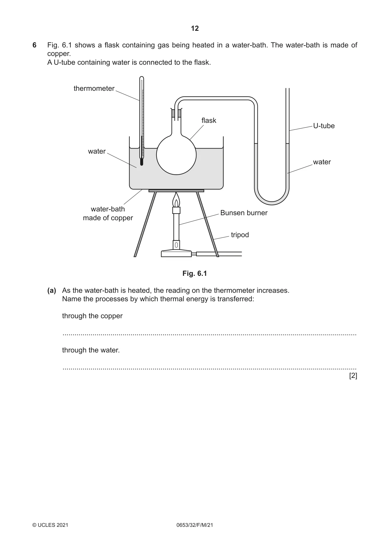 Cambridge IGCSE Science - Combined 0653 2021 Feb/March Paper 3 · Variant 2 question paper, page 12 of 24