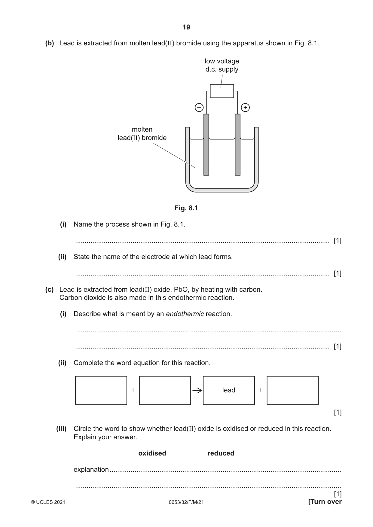 Cambridge IGCSE Science - Combined 0653 2021 Feb/March Paper 3 · Variant 2 question paper, page 19 of 24