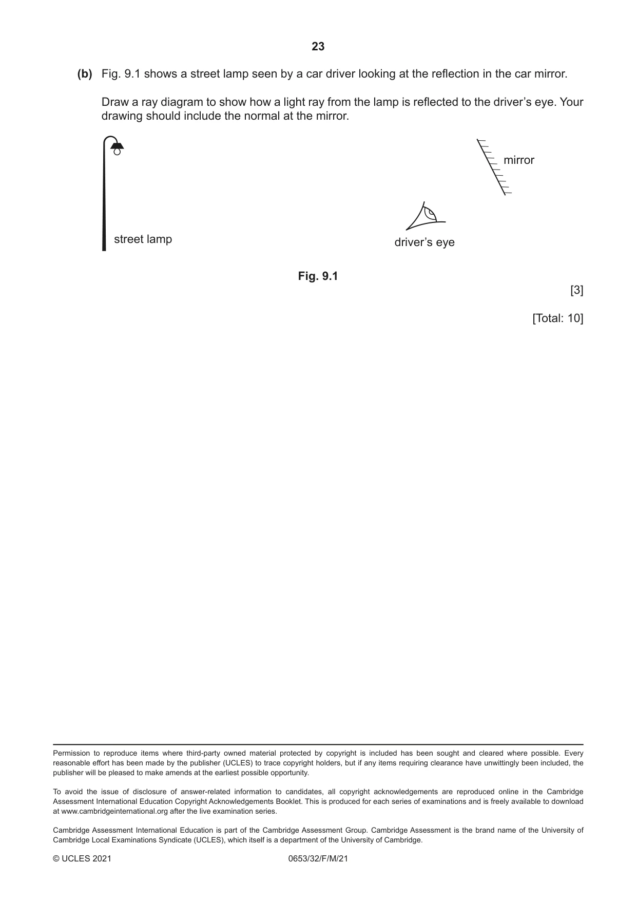 Cambridge IGCSE Science - Combined 0653 2021 Feb/March Paper 3 · Variant 2 question paper, page 23 of 24