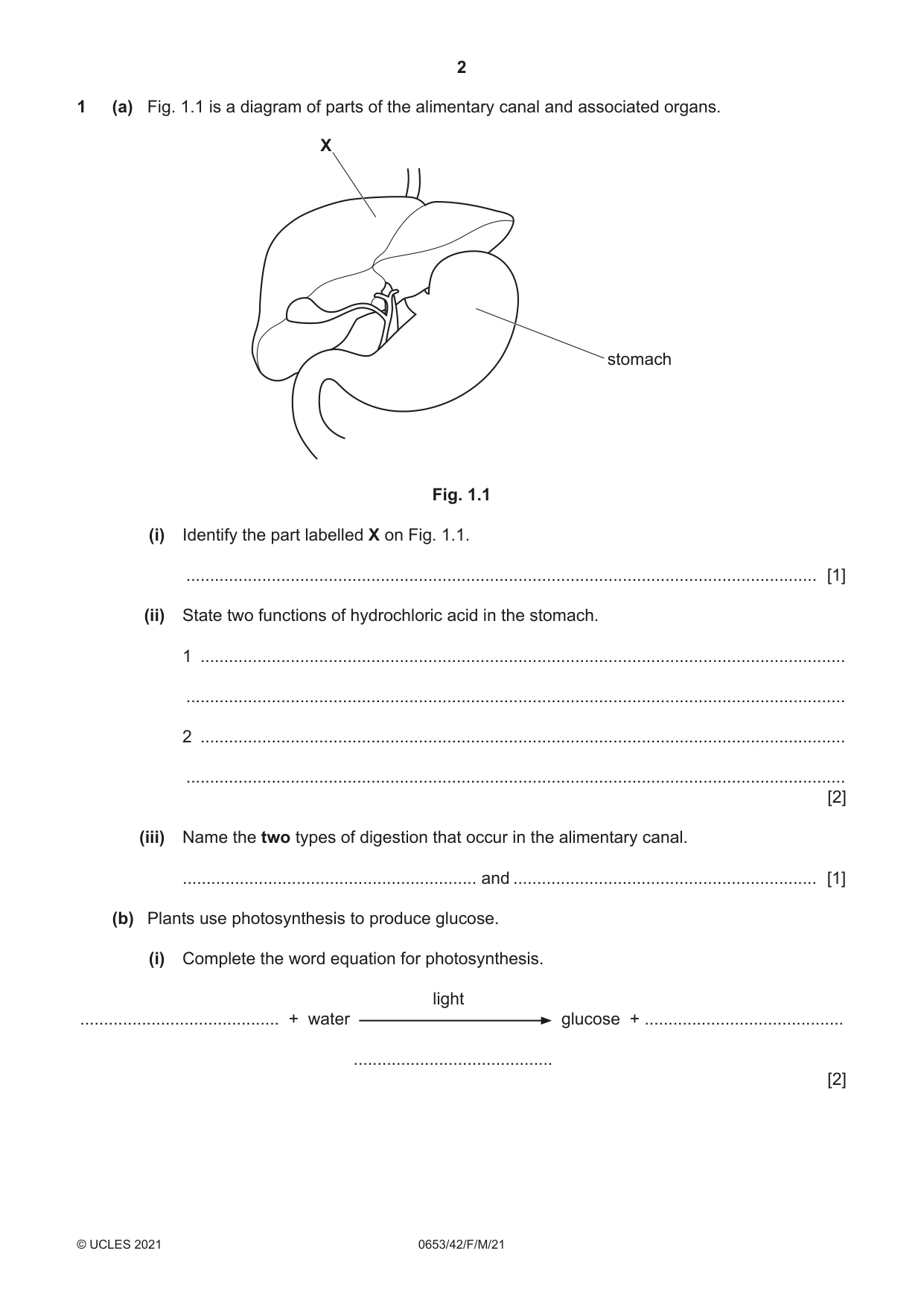 Cambridge IGCSE Science - Combined 0653 2021 Feb/March Paper 4 · Variant 2 question paper, page 2 of 24