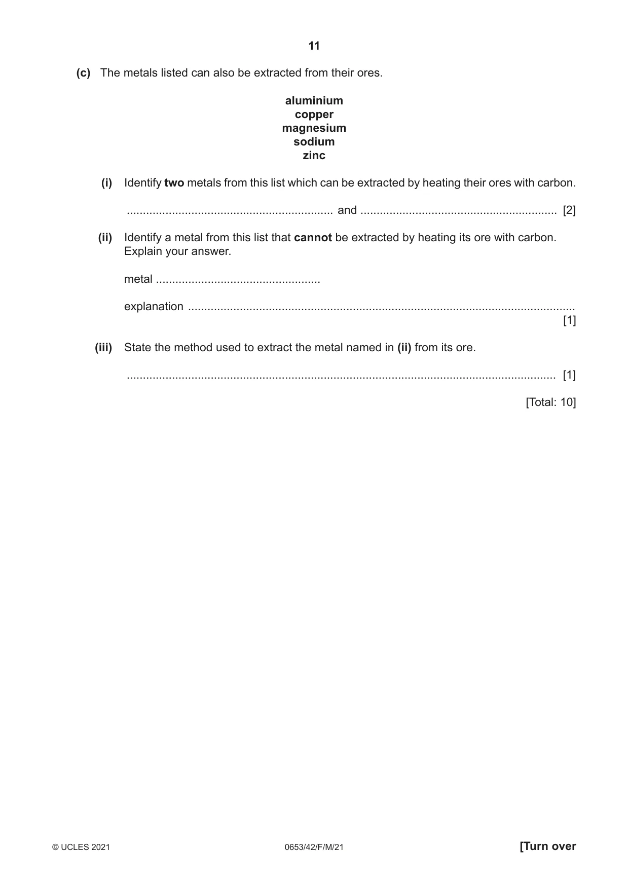 Cambridge IGCSE Science - Combined 0653 2021 Feb/March Paper 4 · Variant 2 question paper, page 11 of 24