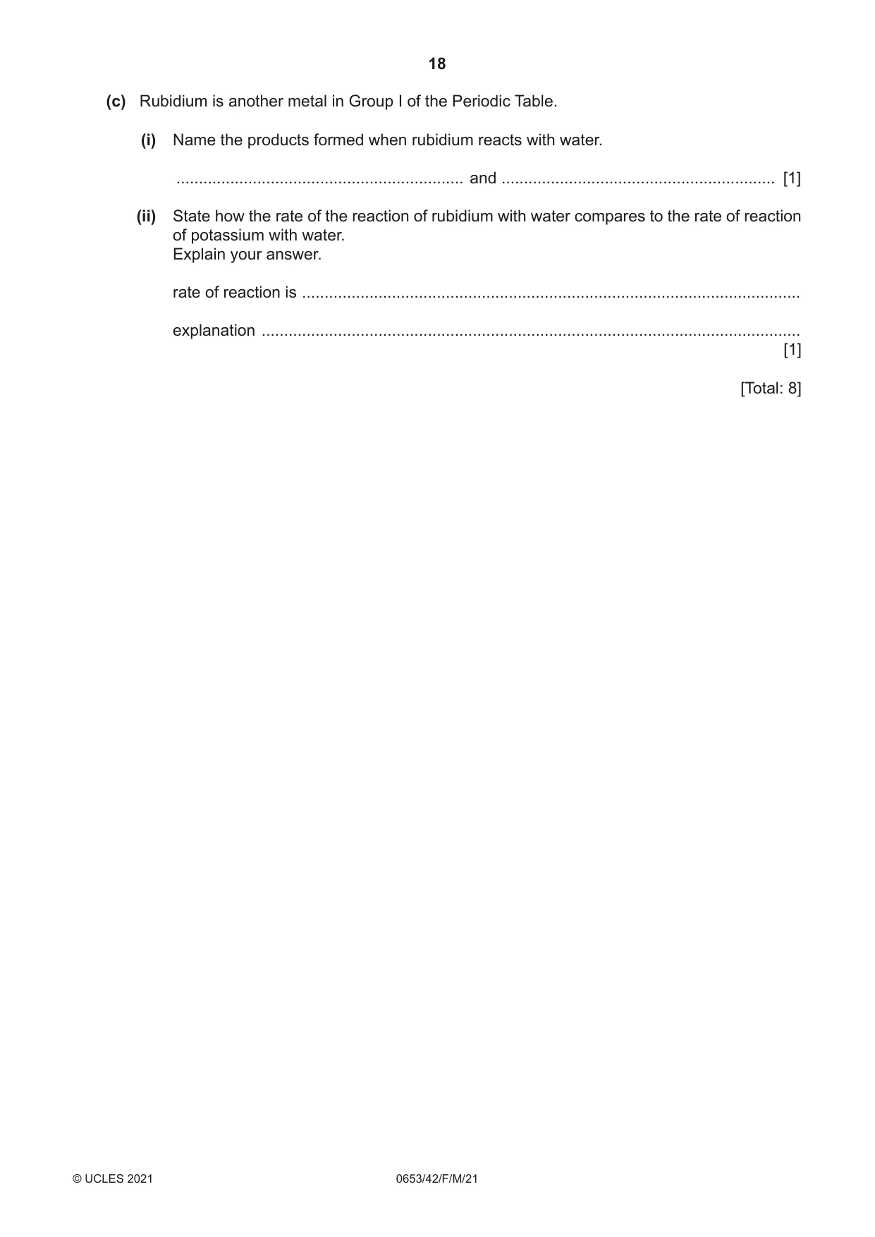 Cambridge IGCSE Science - Combined 0653 2021 Feb/March Paper 4 · Variant 2 question paper, page 18 of 24