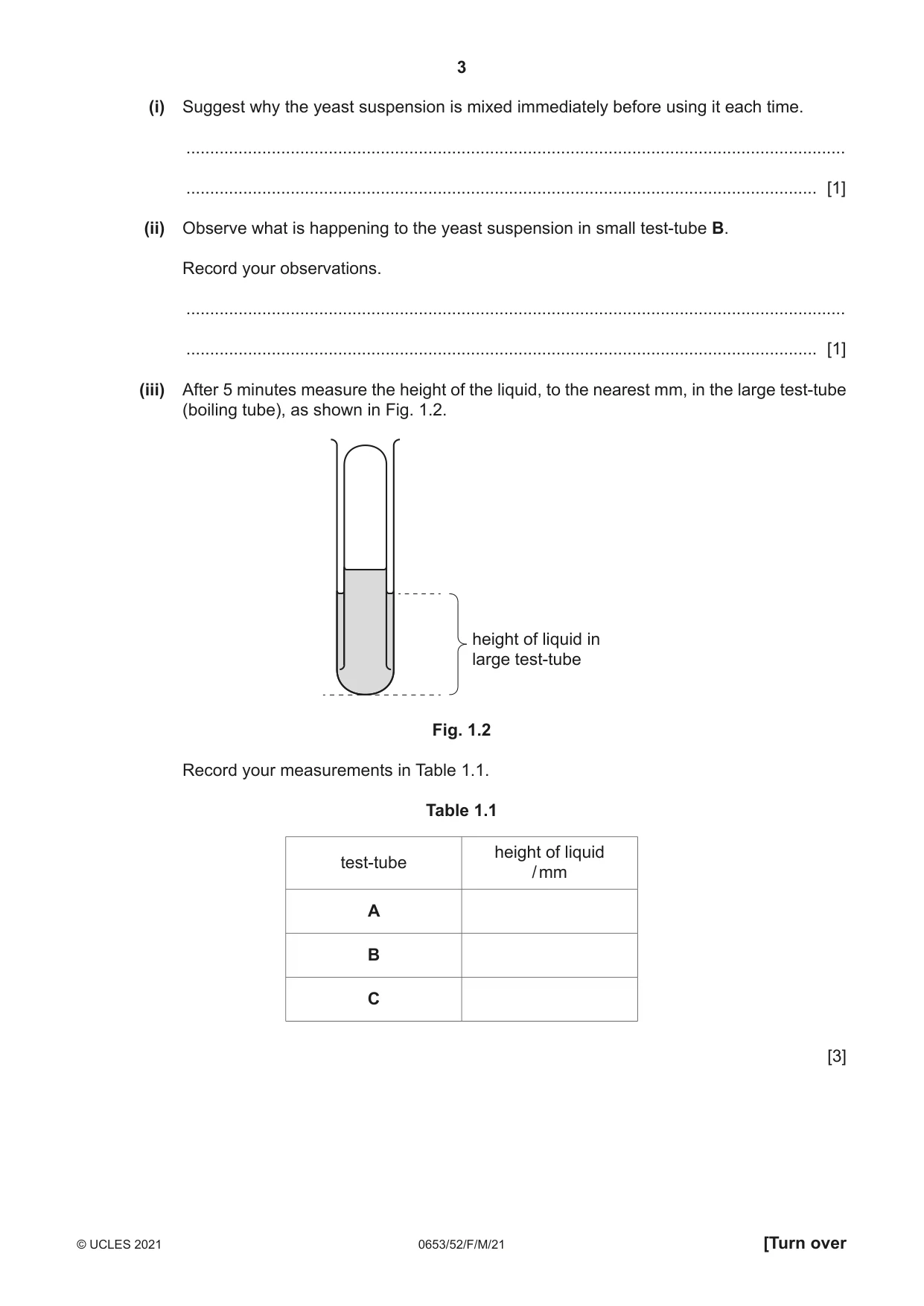 Cambridge IGCSE Science - Combined 0653 2021 Feb/March Paper 5 · Variant 2 question paper, page 3 of 16