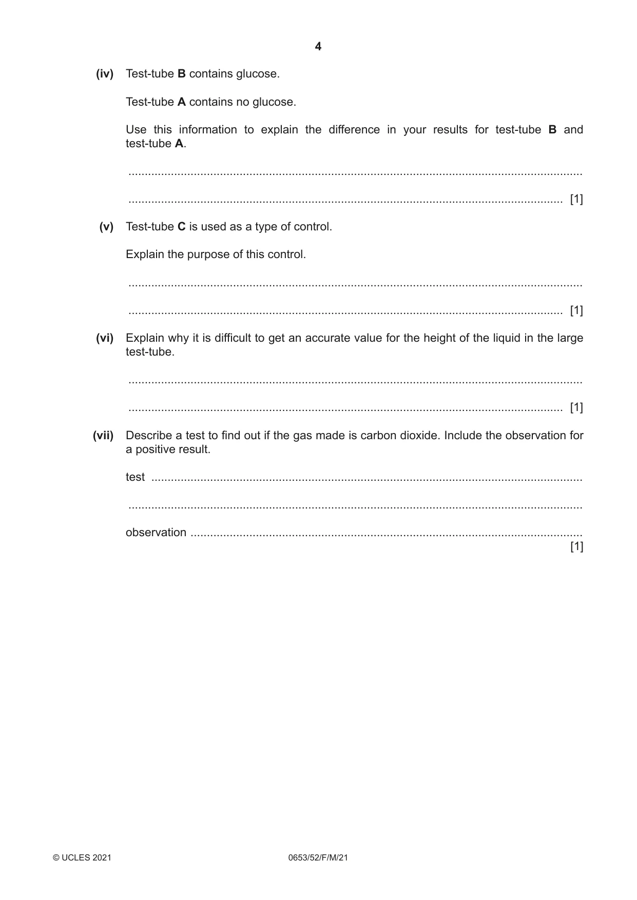 Cambridge IGCSE Science - Combined 0653 2021 Feb/March Paper 5 · Variant 2 question paper, page 4 of 16