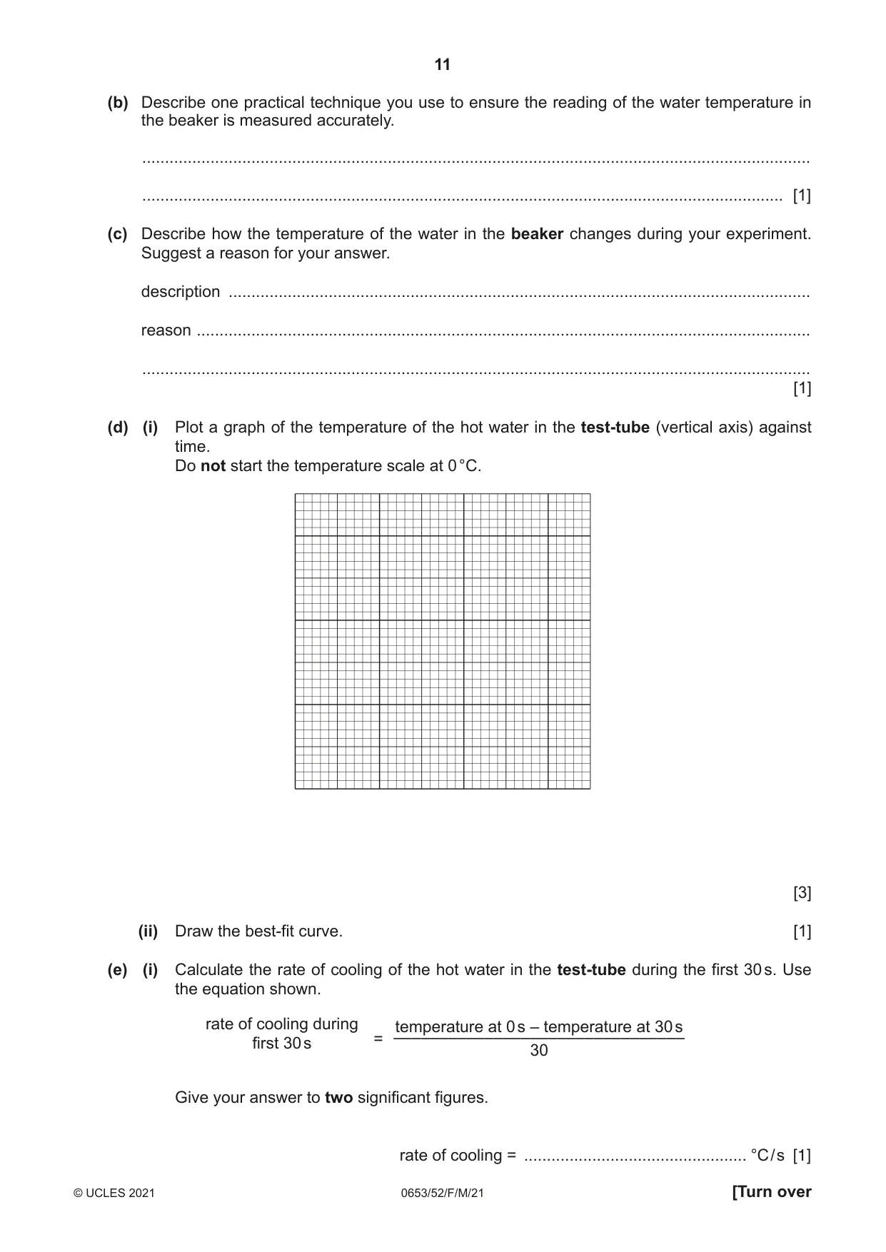 Cambridge IGCSE Science - Combined 0653 2021 Feb/March Paper 5 · Variant 2 question paper, page 11 of 16