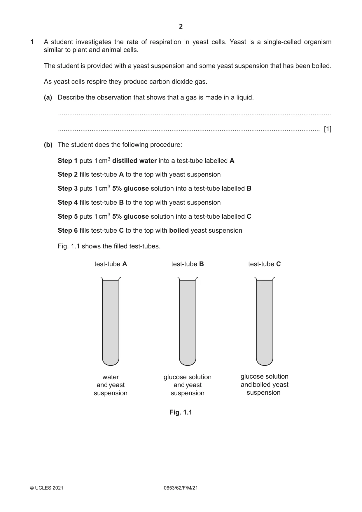 Cambridge IGCSE Science - Combined 0653 2021 Feb/March Paper 6 · Variant 2 question paper, page 2 of 16